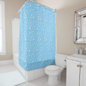 Blue Daisy Shower Curtain Douchegordijn (In situ)