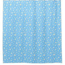 Blue Daisy Shower Curtain Douchegordijn