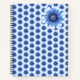 Blue Daisy Spiral Notitieboek