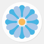 Blue Daisy Sticker (Voorkant)