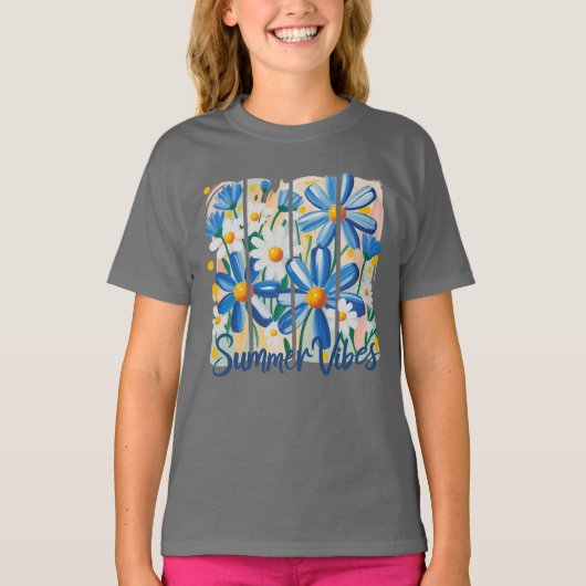 Blue Daisy T-shirt (Voorkant)