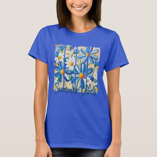 Blue Daisy T-shirt (Voorkant)