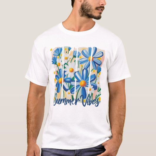 Blue Daisy T-shirt (Voorkant)