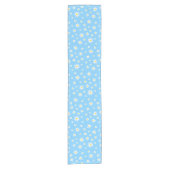 Blue Daisy Table Runner Korte Tafelloper (Voorkant)