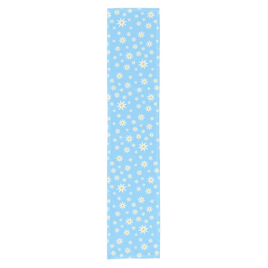 Blue Daisy Table Runner Korte Tafelloper (Voorkant)