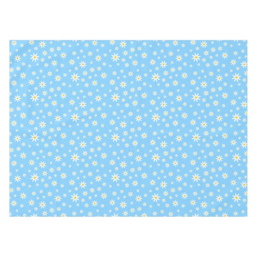 Blue Daisy Tablecloth Tafelkleed (Voorkant (Horizontaal))