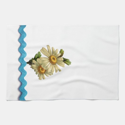 Blue Daisy Theedoek (Horizontaal)