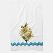 Blue Daisy Theedoek (Verticaal)