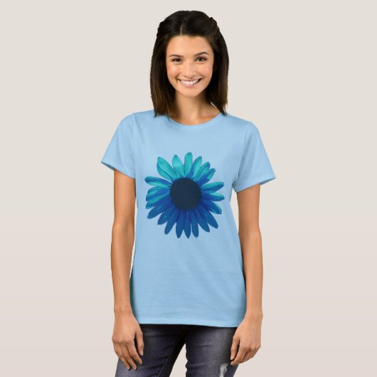 Blue Daisy Tie Dye Shirt (Voorkant volledig)