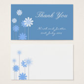 Blue Daisy Wedding Bedankt voor je creditcard Visitekaartjes (Voorkant /achterkant)