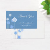 Blue Daisy Wedding Bedankt voor je creditcard Visitekaartjes (Bureau)