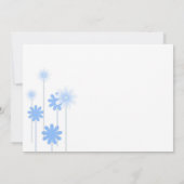 Blue Daisy Wedding Uitnodiging (Achterkant)