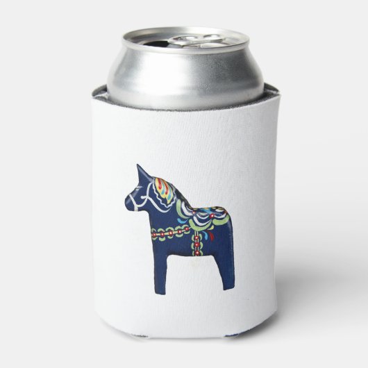 Blue Dala Horse Blikjeskoeler (Blikje Voorkant)