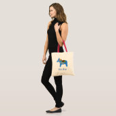 Blue Dala Horse Canvas tas (Voorkant (model))