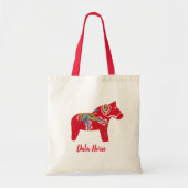 Blue Dala Horse Canvas tas (Voorkant)