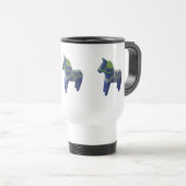 Blue Dala Horse Commuter Mok (Voorkant rechts)