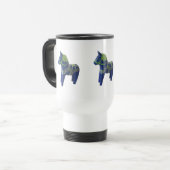 Blue Dala Horse Commuter Mok (Voorkant links)
