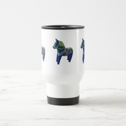 Blue Dala Horse Commuter Mok (Center)