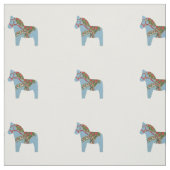 Blue Dala Horse Fabric Stof (Swatch)