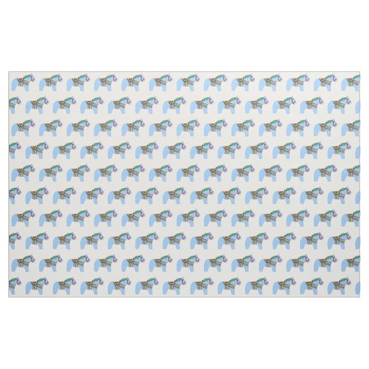 Blue Dala Horse Fabric Stof (Yard (91,4 cm))