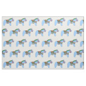 Blue Dala Horse Fabric Stof (Fat Quarter)