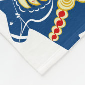 Blue Dala Horse Fleece Blanket (Hoek)
