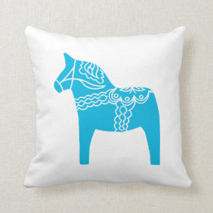 Blue Dala Horse Kussen