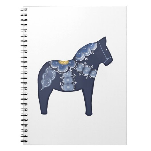 Blue Dala Horse Notitieboek (Voorkant)