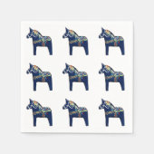 Blue Dala Horse Paper Napkins Servetten (Voorkant)