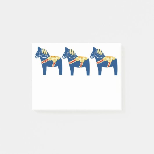 Blue Dala Horse Post Post-it® Notes (Voorkant)