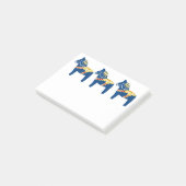 Blue Dala Horse Post Post-it® Notes (Schuin)