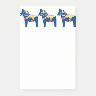 Blue Dala Horse Post Post-it® Notes