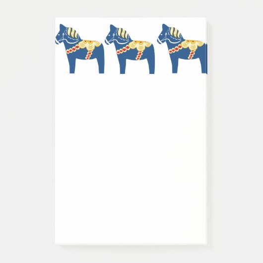 Blue Dala Horse Post Post-it® Notes (Voorkant)