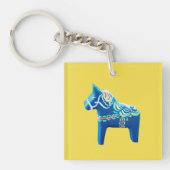 Blue Dala Horse Sleutelhanger (voorkant)