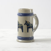Blue Dala Horse Stein Bierpul (Voorkant rechts)