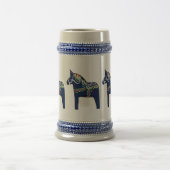 Blue Dala Horse Stein Bierpul (Center)