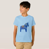 Blue Dala Horse T-shirt (Voorkant volledig)