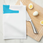 Blue Dala Horse Theedoek (Quarter Fold)