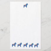 Blue Dala Horses Briefpapier (Voorkant)