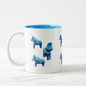 Blue Dala Horses Tweekleurige Koffiemok (Links)