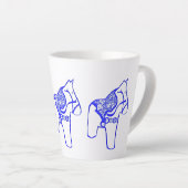 Blue Dala Horses van Julia Latte Mok (Rechterhoek)