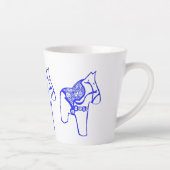 Blue Dala Horses van Julia Latte Mok (Rechts)