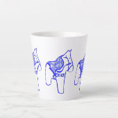 Blue Dala Horses van Julia Latte Mok (Voorkant)