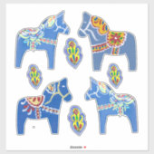 Blue Dala-paardensticker Sticker (Vel)
