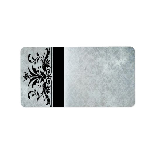 Blue Damask Adresetiketten - Etiket (Voorkant)