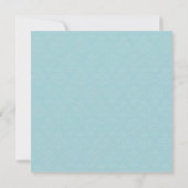 Blue Damask Afstuderen Kaart (Achterkant)