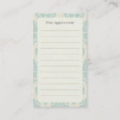 Blue Damask Appointment Visitekaartje Afsprakenkaartje (Achterkant)