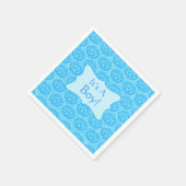 Blue Damask Baby is een jongen kondiging Servetten (Hoek)