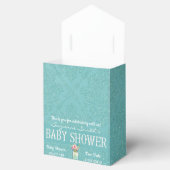 Blue Damask Baby shower Favor Box Bedankdoosjes (Geopend)