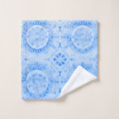 Blue Damask Bath Towel Set Bad Handdoek (Wasdoekje)